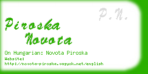 piroska novota business card